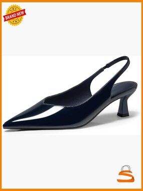 Slingback Kitten Heels Low Heel Closed Pointed Toe Pumps Dress Work Shoes